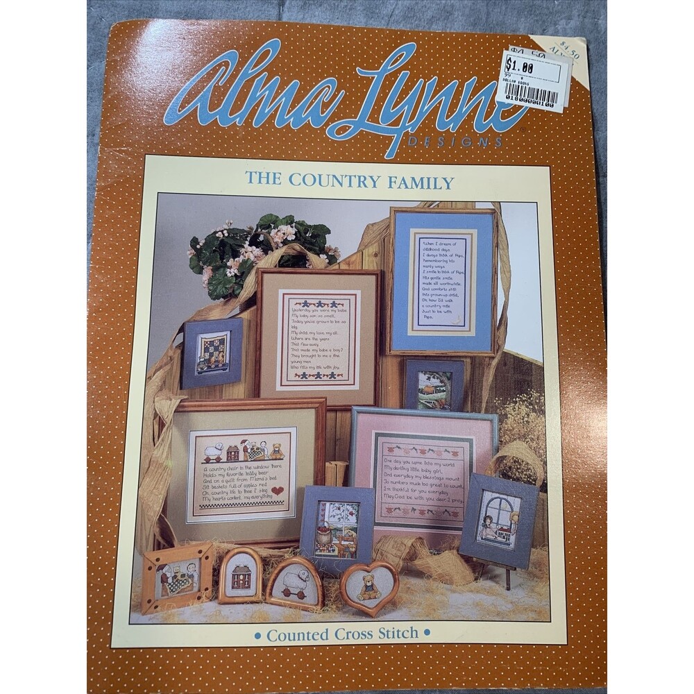 THE COUNTRY FAMILY ALMA LYNNE CROSS STITCH PATTERN ALX-81 SAYINGS MAMA'S QUILT +